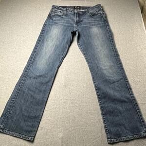 LUCKY BRAND Jeans Womens 12/31 Neopolitan Easy Rider Blue Denim Straight 31" Leg